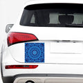 Blue Crystal Kaleidoscope Print Car Sticker