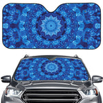 Blue Crystal Kaleidoscope Print Car Windshield Sun Shade