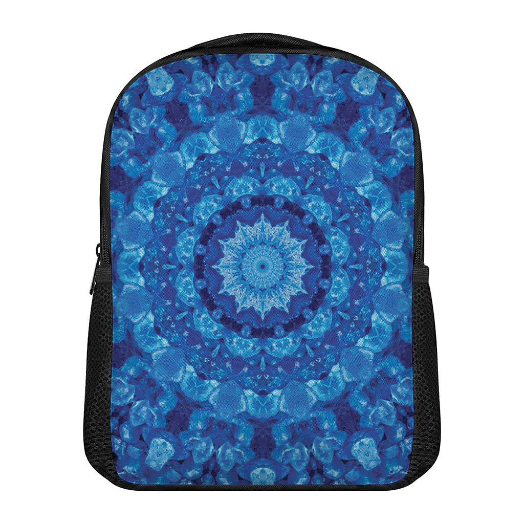 Blue Crystal Kaleidoscope Print Casual Backpack