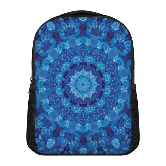 Blue Crystal Kaleidoscope Print Casual Backpack