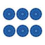 Blue Crystal Kaleidoscope Print Coaster Set