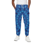 Blue Crystal Kaleidoscope Print Cotton Pants