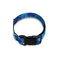 Blue Crystal Kaleidoscope Print Dog Collar