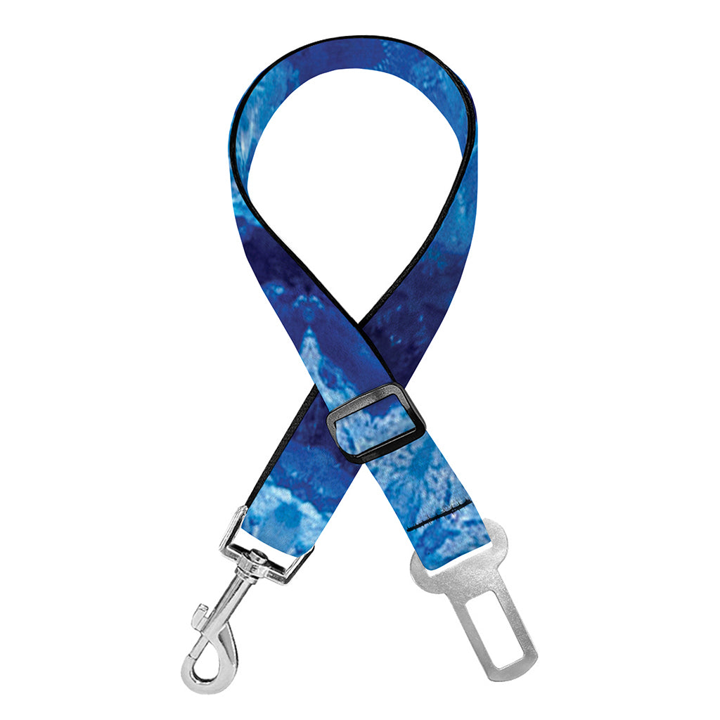 Blue Crystal Kaleidoscope Print Dog Seat Belt