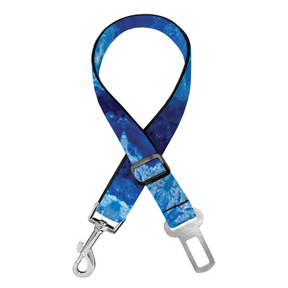 Blue Crystal Kaleidoscope Print Dog Seat Belt