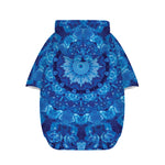 Blue Crystal Kaleidoscope Print Dog Zip Up Hoodie