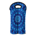 Blue Crystal Kaleidoscope Print Double Neoprene Wine Tote