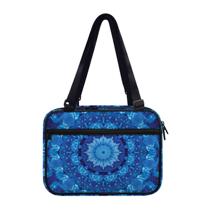 Blue Crystal Kaleidoscope Print Double Strap Bible Bag