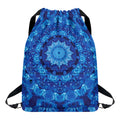 Blue Crystal Kaleidoscope Print Drawstring Backpack