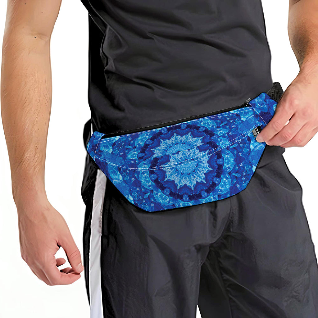 Blue Crystal Kaleidoscope Print Fanny Pack
