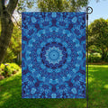 Blue Crystal Kaleidoscope Print Garden Flag