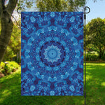 Blue Crystal Kaleidoscope Print Garden Flag
