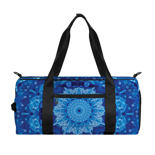 Blue Crystal Kaleidoscope Print Gym Bag