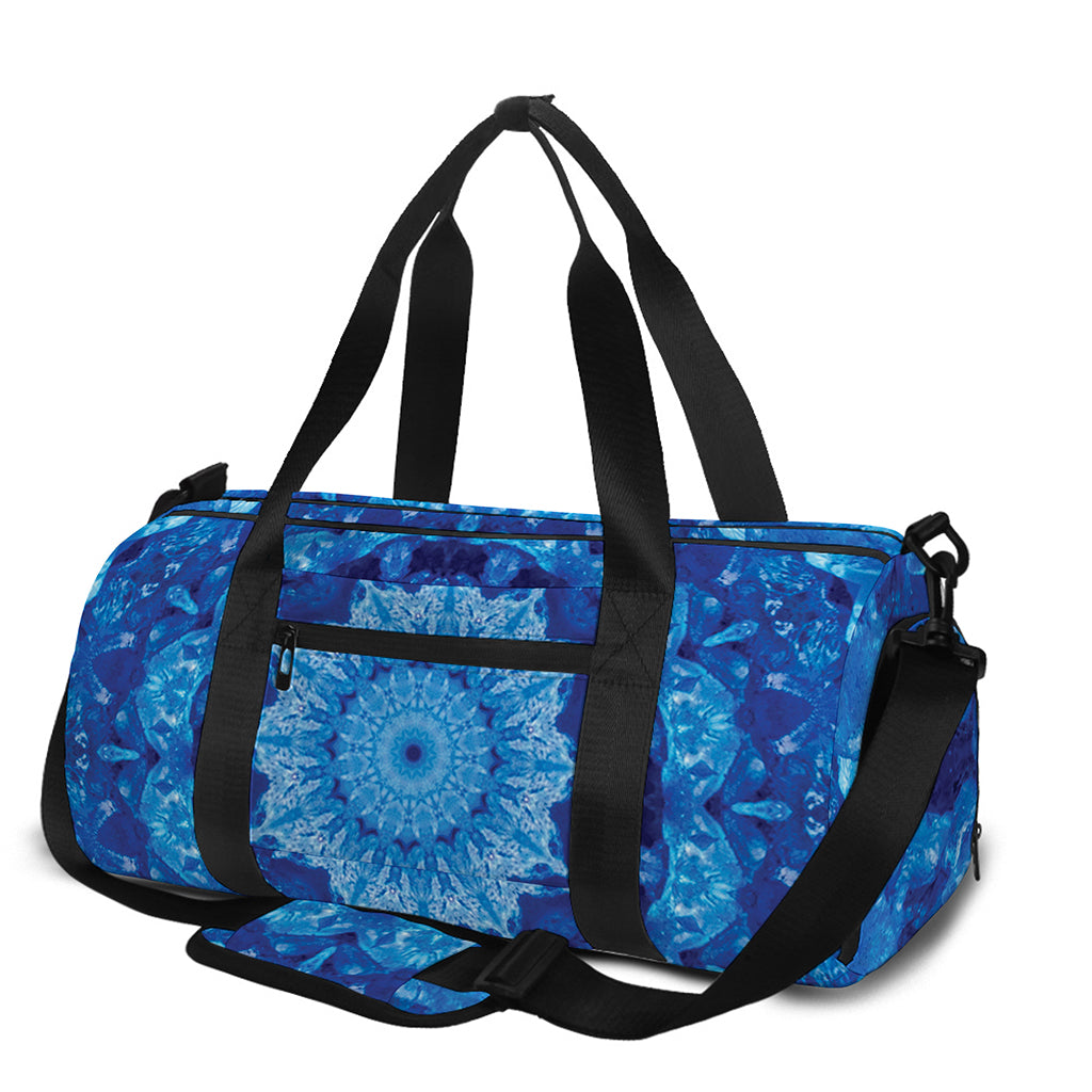 Blue Crystal Kaleidoscope Print Gym Bag