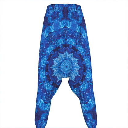Blue Crystal Kaleidoscope Print Hammer Pants