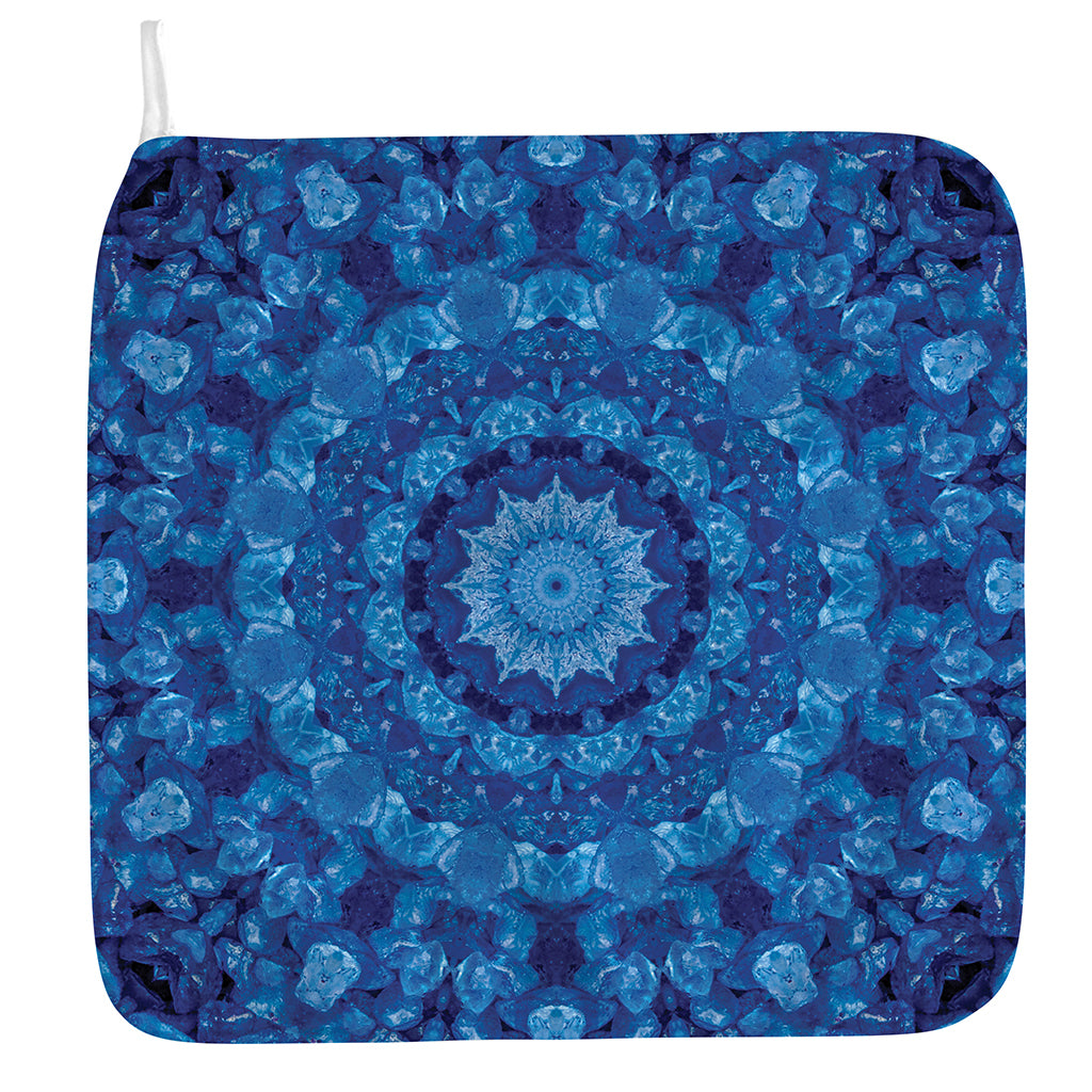 Blue Crystal Kaleidoscope Print Hand Towel