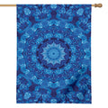 Blue Crystal Kaleidoscope Print House Flag