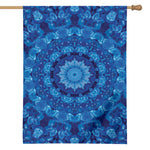 Blue Crystal Kaleidoscope Print House Flag