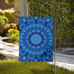 Blue Crystal Kaleidoscope Print House Flag