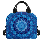 Blue Crystal Kaleidoscope Print Insulated Lunch Bag