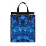 Blue Crystal Kaleidoscope Print Insulated Lunch Tote