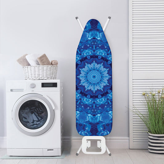 Blue Crystal Kaleidoscope Print Ironing Board Cover