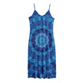 Blue Crystal Kaleidoscope Print Jersey Midi Cami Dress