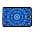 Blue Crystal Kaleidoscope Print Kitchen Mat