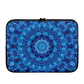 Blue Crystal Kaleidoscope Print Laptop Sleeve