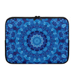 Blue Crystal Kaleidoscope Print Laptop Sleeve