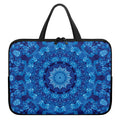 Blue Crystal Kaleidoscope Print Laptop Sleeve With Handle