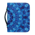 Blue Crystal Kaleidoscope Print Leather Bible Cover