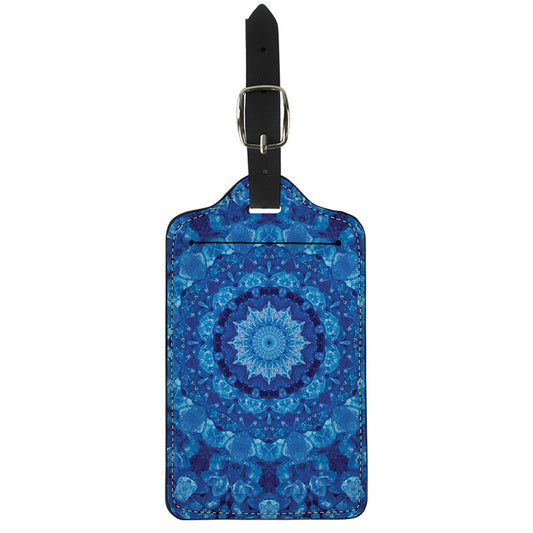 Blue Crystal Kaleidoscope Print Luggage Tag