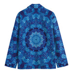 Blue Crystal Kaleidoscope Print Men's Blazer