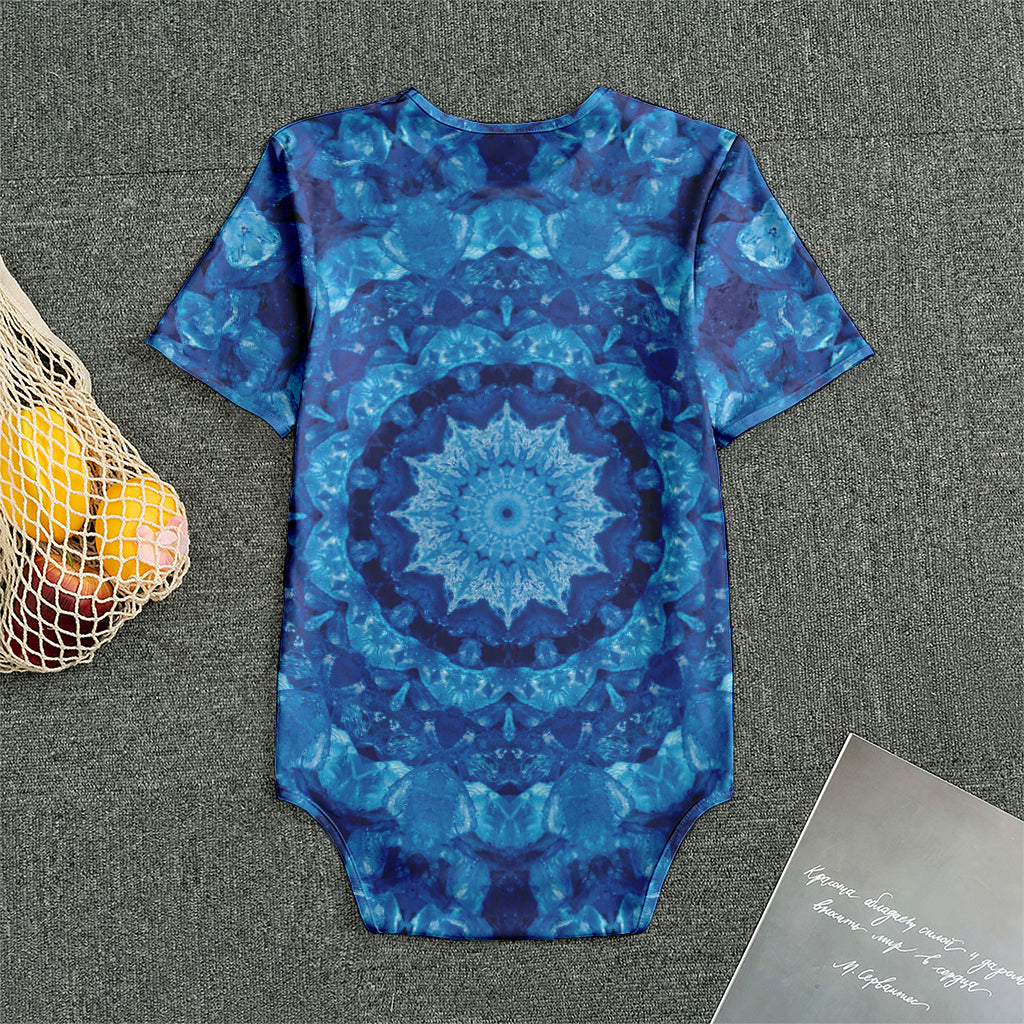 Blue Crystal Kaleidoscope Print Men's Bodysuit