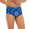 Blue Crystal Kaleidoscope Print Men's Briefs