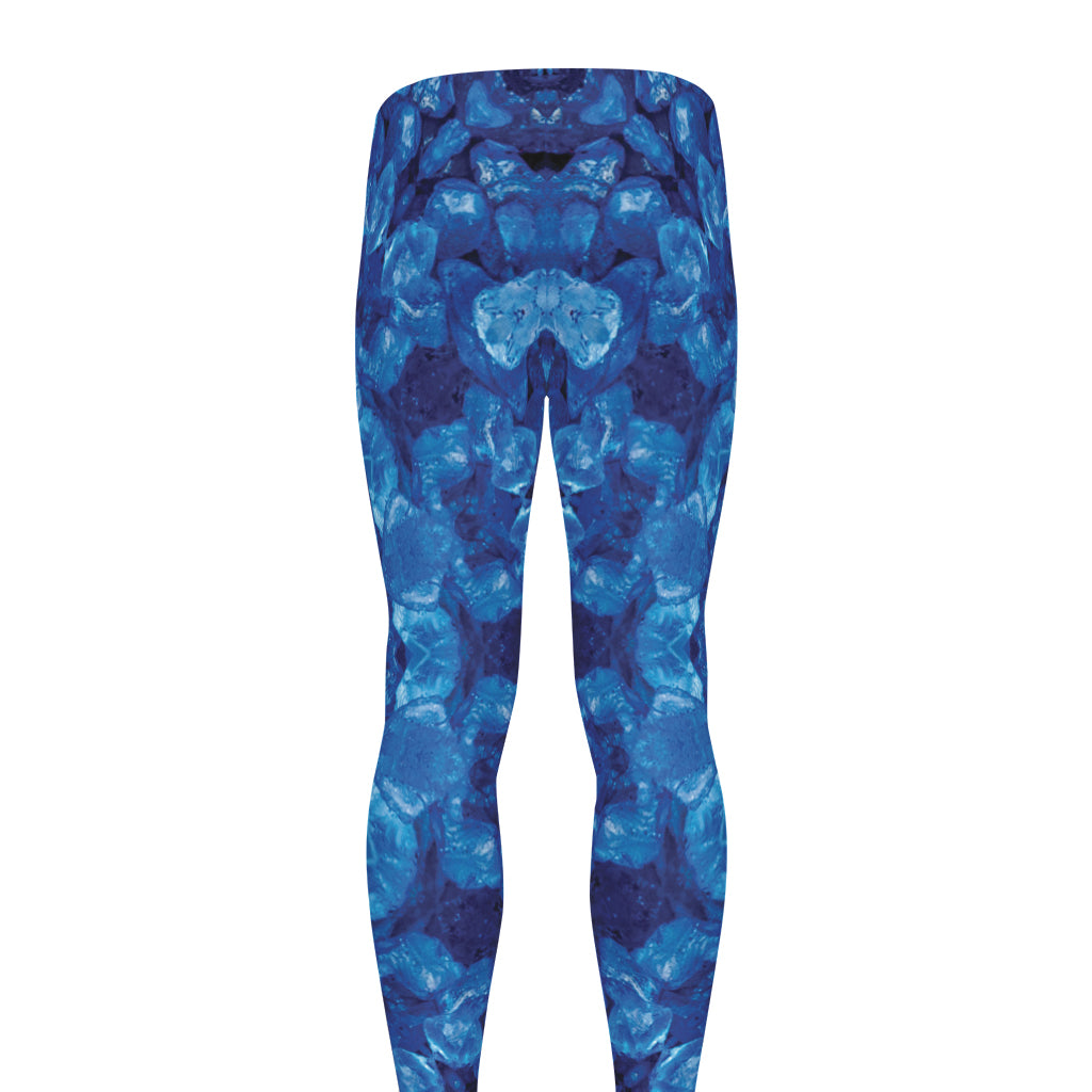 Blue Crystal Kaleidoscope Print Men's leggings