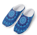 Blue Crystal Kaleidoscope Print Mesh Casual Shoes
