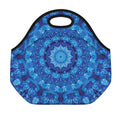 Blue Crystal Kaleidoscope Print Neoprene Lunch Bag
