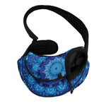 Blue Crystal Kaleidoscope Print Pet Sling Carrier