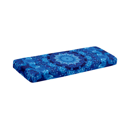 Blue Crystal Kaleidoscope Print Piano Keyboard Cover