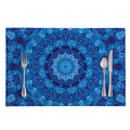 Blue Crystal Kaleidoscope Print Placemat