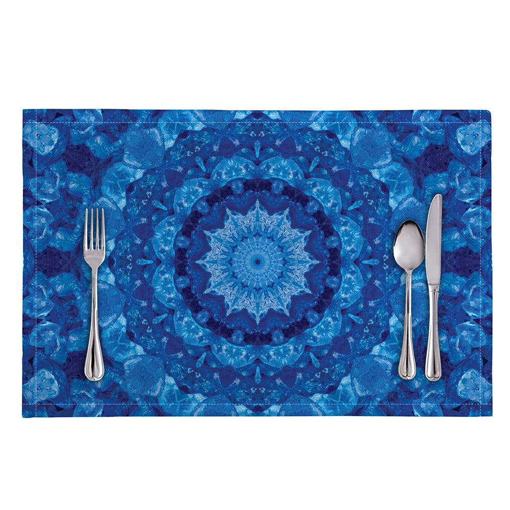 Blue Crystal Kaleidoscope Print Placemat