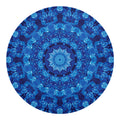Blue Crystal Kaleidoscope Print Round Blanket