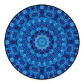 Blue Crystal Kaleidoscope Print Round Floor Mat