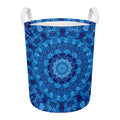 Blue Crystal Kaleidoscope Print Round Laundry Basket