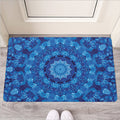 Blue Crystal Kaleidoscope Print Rubber Doormat