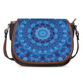 Blue Crystal Kaleidoscope Print Saddle Bag