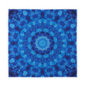 Blue Crystal Kaleidoscope Print Silk Bandana