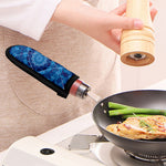 Blue Crystal Kaleidoscope Print Skillet Handle Cover